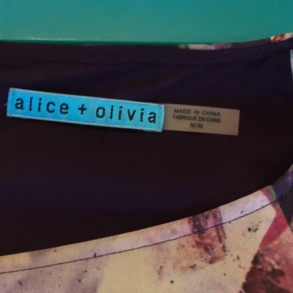 Silk top by Alice+Olivia, size M, multi colored - Picture 3 of 5